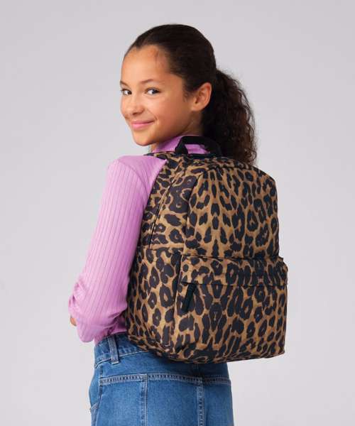 Leopard print mini backpack