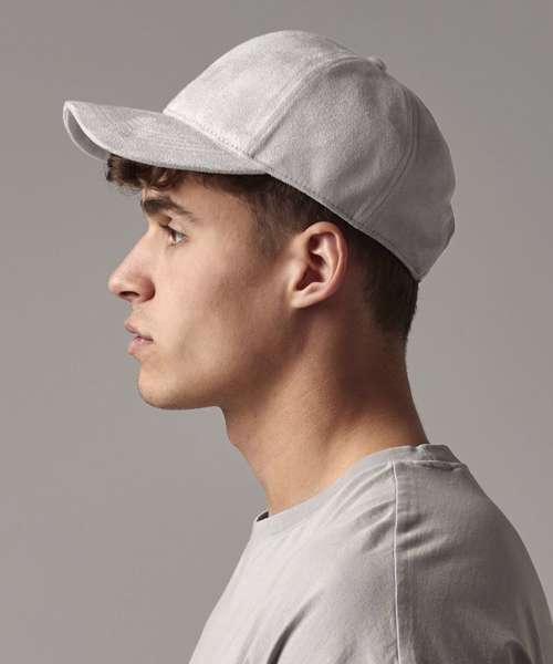 Faux suede 6-panel cap