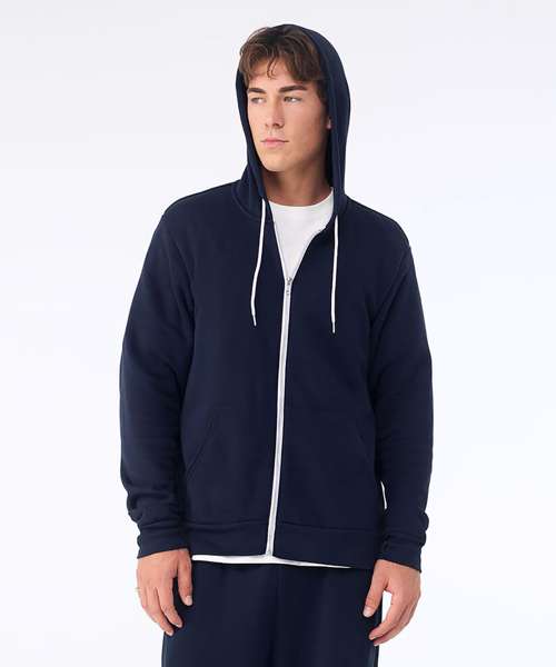 Unisex polycotton fleece full-zip hoodie