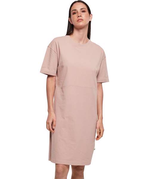Women's organic oversized slit tee dress