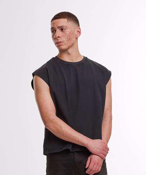 Vintage cropped heavy sleeveless tee