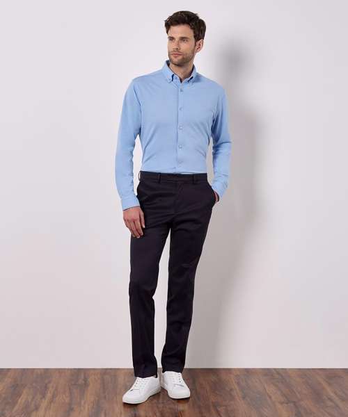 Long sleeve Superwash® 60° piqué shirt (tailored fit)