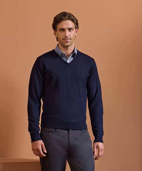 'Essential' acrylic v-neck sweater