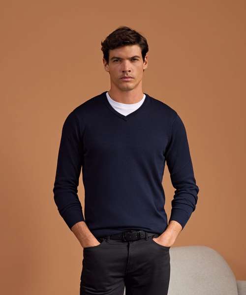 V-neck knitted sweater