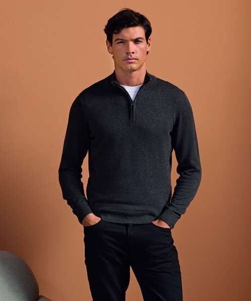 ¼ zip knitted sweater