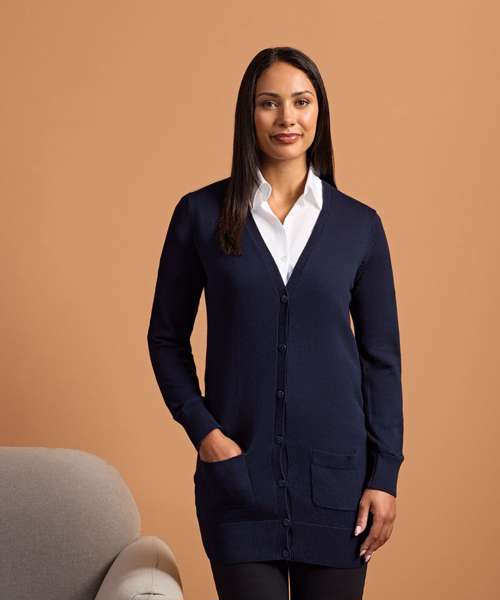 Women's longline knitted cardigan