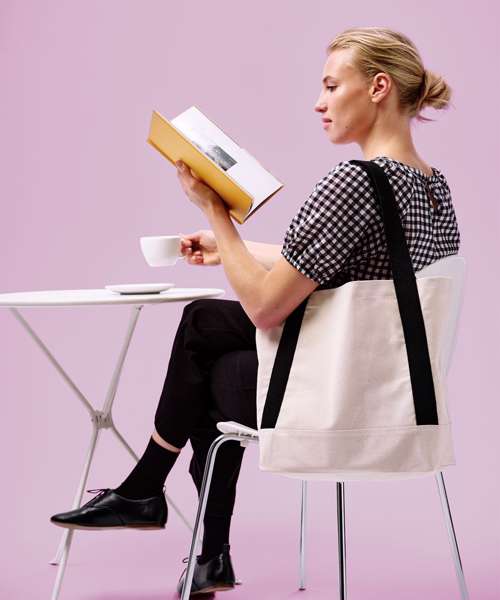 Dakota recycled contrast strap tote
