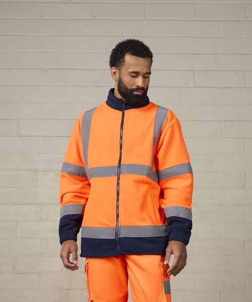 High visibility full-zip fleece