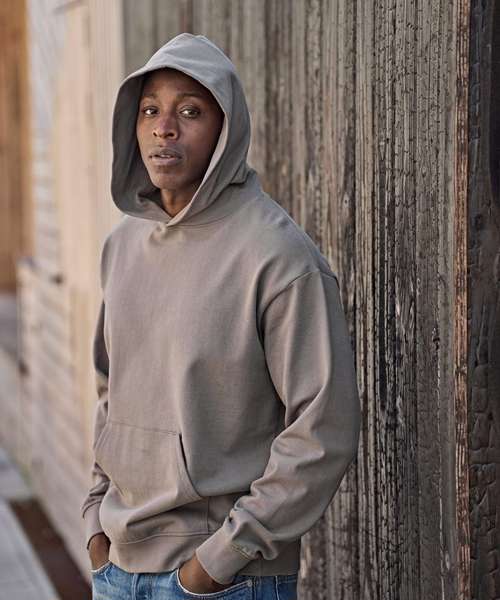 UNLABELED heavy loose-fit hooded sweatshirt (5162)